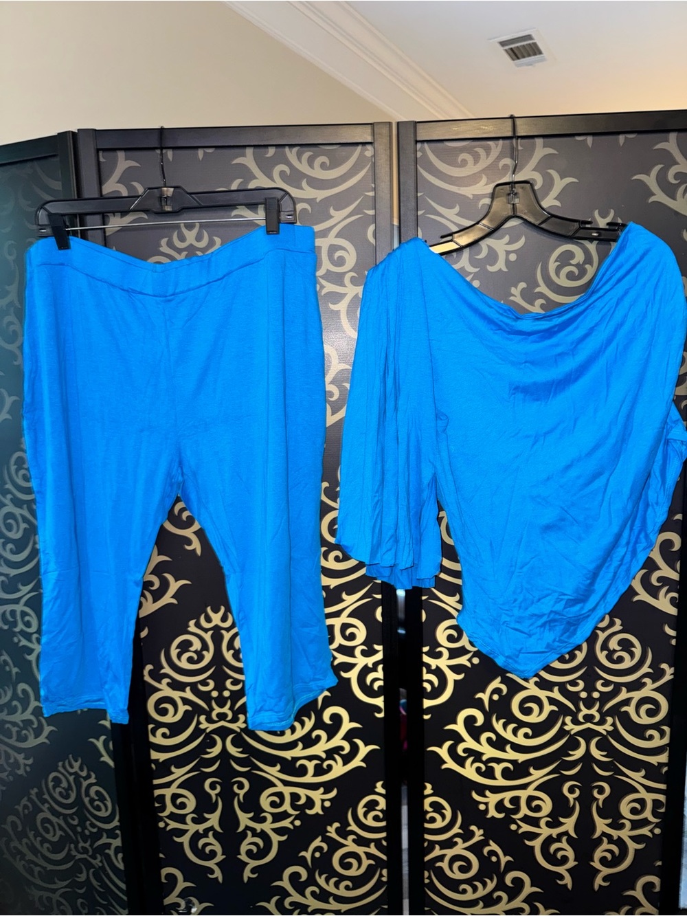 Fashion Nova Bright Blue Two-Piece Jumpsuit Set